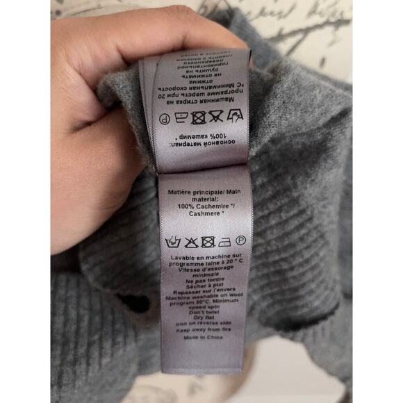 B56 Zadig & Voltaire Miss CP Arrow Cashmere Sweater Womens XS Studded Rock Chic - Picture 10 of 10